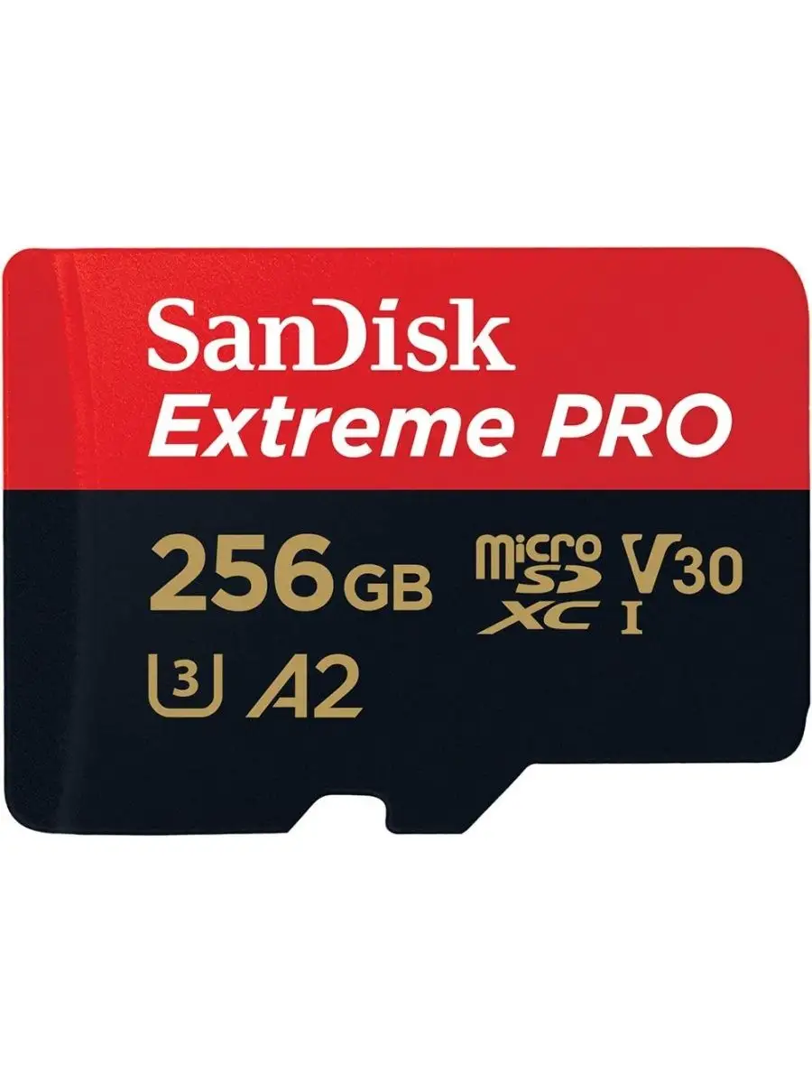 Карта памяти SanDisk SDSQXCD-256G-GN6MA 256GB,microSDXC,Class 10,UHS-I,A2,C10,V30,U3,Extreme Pro,SD адаптер,200MB/s SDSQXCD-256G-GN6MA SDSQXCD-256G-GN6MA #1