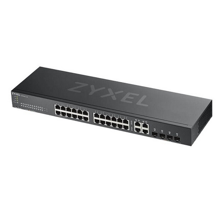 Коммутатор Zyxel GS1920-24v2 Hybrid Smart switch Nebula Flex, 24xGE, 4xCombo (SFP/RJ-45), silent (fanless), Standalone / cloud management GS1920-24V2-EU0101F GS1920-24V2-EU0101F