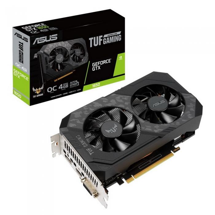 Видеокарта Asus GTX1650 D6,DVI,HDMI,DP,4G,D6 TUF-GTX1650-O4GD6-P-GAMING TUF-GTX1650-O4GD6-P-GAMING