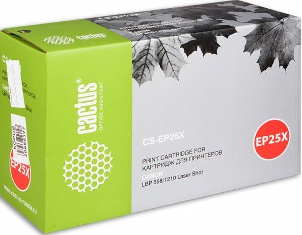 Тонер-картридж Cactus CS-EP25X черный для Canon LBP558/1210 (3500стр.) CS-EP25X CS-EP25X