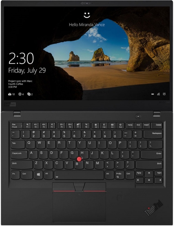 Ноутбук Lenovo ThinkPad X1 Carbon Gen 7 14.0FHD_IPS_AG_400N_EPF/ CORE_I7-8565U_1.8G_4C_MB/ 16GB(4X32GBX32)_LPDDR3_2133/ 512GB_SSD_M.2_2280_NVME_TLC_OP/ / INTEGRATED_GRAPHICS/ IR&HD_CAMERA_W/MIC/ KYB_RUS/ / W10_PRO/ BLACK 20QD00M4RT 20QD00M4RT