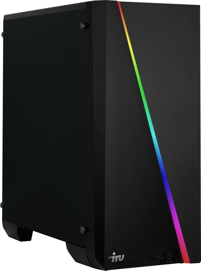 Персональный компьютер iRU Game 520B4GE MT Ryzen 5 3600 (3.6) 16Gb 1Tb 7.2k SSD240Gb GTX1650 4Gb Windows 10 Home Single Language 64 GbitEth 500W черный 1641203 1641203