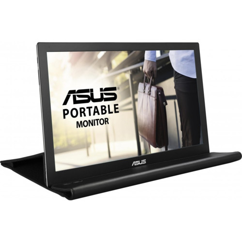 Монитор ASUS 15.6" USB-Portable Monitor, LED, 1920x1080, 14ms, 250cd/m2, 600:1, 160°/160°, USB 3.0x1, Pivot Auto-Rotate, Ultra-slim, 0.8Kg, Smart Case, Dark Grey, 90LM0183-B01170 MB169B+ MB169B+