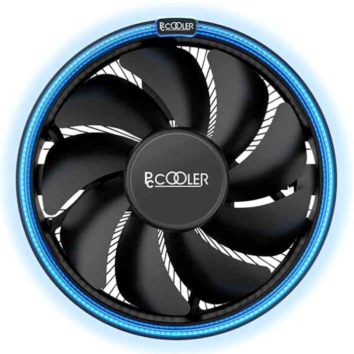 Вентилятор PCCooler S775/115X/AM2/2+/AM3/3+/AM4/FM1/FM2/2+ (TDP 92W, вент-р 120мм с PWM, Blue LED FAN, 1000-1800RPM, 26.5dBa) Retail Color Box E126MB E126MB