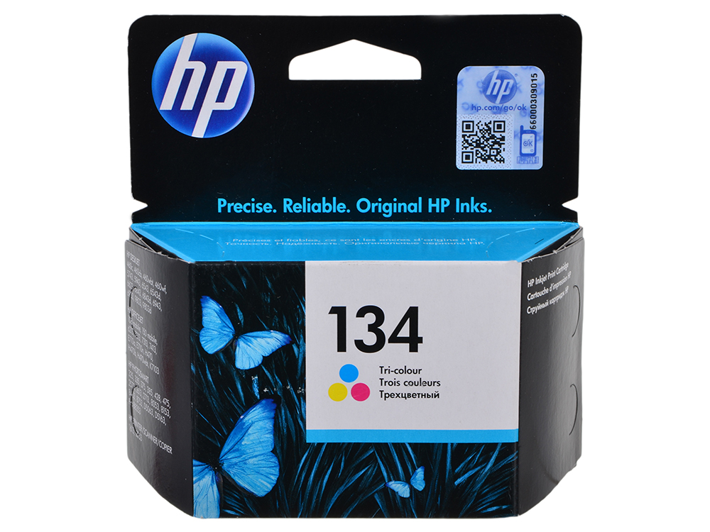 Картридж HP C9363HE (№134) цветной, 14мл, DJ5743/6543/6843, OJ6213/7313/7413, PS2613/2713/8153/8453 C9363HE