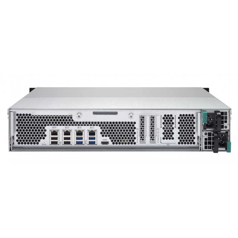 Сетевой RAID-накопитель QNAP 12x3,5", 2x10 GbE SFP+, 19", 2 блока питания. Intel Core i3-4150, 8 ГБ TS-EC1280U-i3-8G-R2 TS-EC1280U-i3-8G-R2