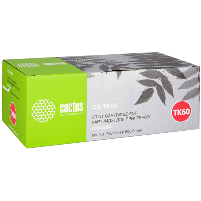 Тонер-картридж Cactus CS-TK60 черный для Kyocera FS-1800/3800 (20000стр.) CS-TK60 CS-TK60