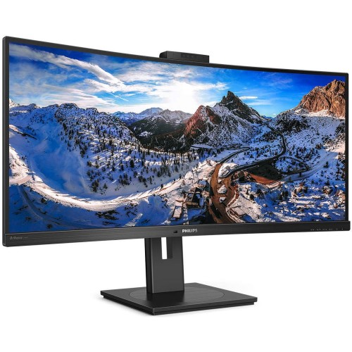 Монитор Philips 34" 346P1CRH 3440x1440 100 Гц IPS W-LED 21:9 4ms HDMI DP 4*USB3.2 USB-C 3.2 80M:1 3000:1 178/178 500cd HAS Tilt Swivel Speakers Black 346P1CRH/00 346P1CRH/00