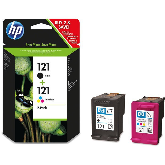 Картридж струйный HP 121 черный/трехцветный набор карт. для HP DJ D2500/D2530/F4200 CN637HE CN637HE
