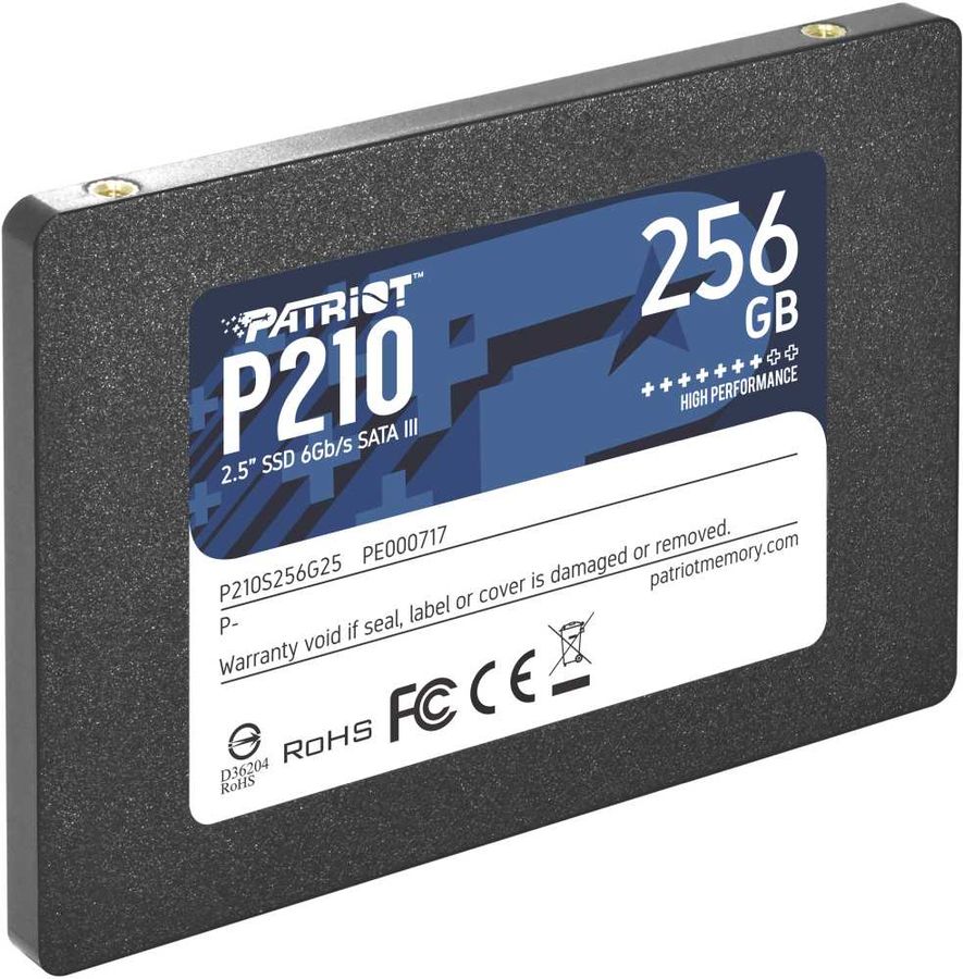 Твердотельный накопитель Patriot P210  256Gb SATA3, up to 500/400Mbs, 7mm P210S256G25 P210S256G25