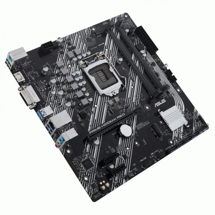 Материнская плата ASUS PRIME H410M-K, LGA1200, H410, 2*DDR4, D-Sub,DVI, SATA3, Audio, Gb LAN, USB 3.2*4, USB 2.0*6, COM*1 ,mATX PRIME H410M-K PRIME H410M-K R2.0