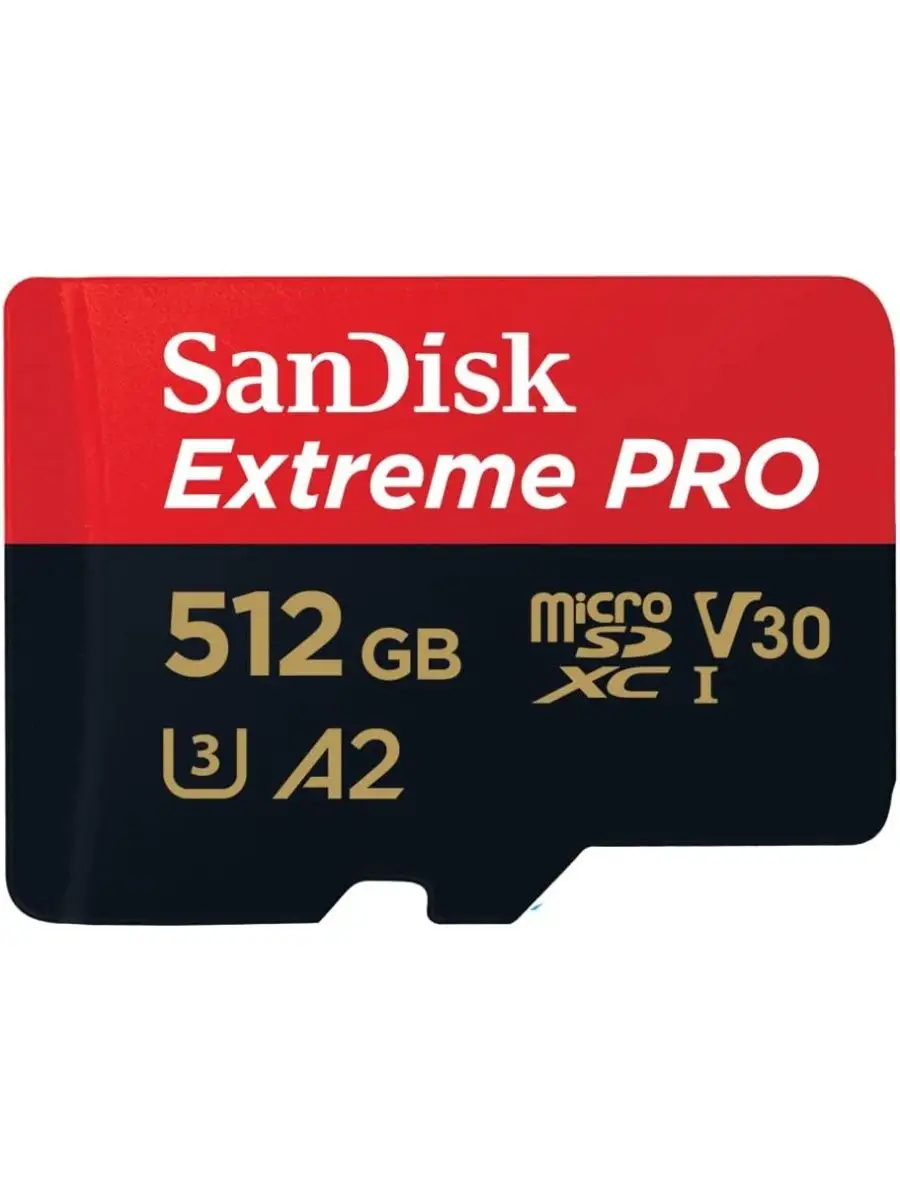 Карта памяти SanDisk SDSQXCD-512G-GN6MA 512GB,microSDXC,Class 10,UHS-I,A2,C10,V30,U3 Extreme Pro,SD адаптер SDSQXCD-512G-GN6MA SDSQXCD-512G-GN6MA