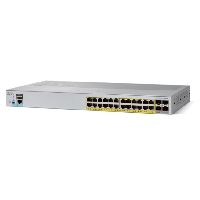 Коммутатор Cisco Catalyst WS-C2960L-24PS-LL 2960L 24 port GigE with PoE, 4 x 1G SFP, LAN Lite WS-C2960L-24PS-LL