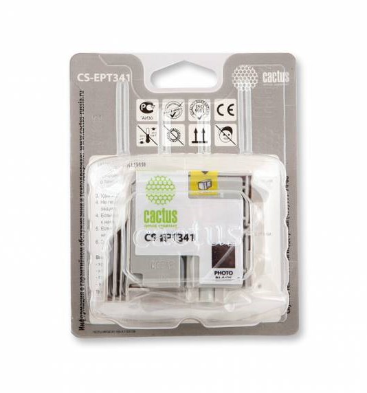 Картридж Cactus струйный CS-EPT341 черный для Epson Stylus Photo 2100 (14.6мл) CS-EPT341 CS-EPT341