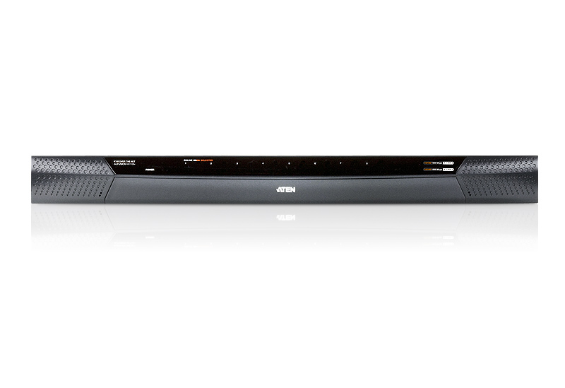 Переключатель ATEN  Разъемы порты на консоли -2 гнезда USB, тип А ,1x DVI-I, 1x HDB-15, KVM порты 8x RJ-45, Порты LAN 2x RJ-45, встроенный монитор 1280x1024 при 75 Гц; DDC2B (локальное); 1920x1200 при 60 Гц; DDC2B (удаленное) KL1108V KL1108V