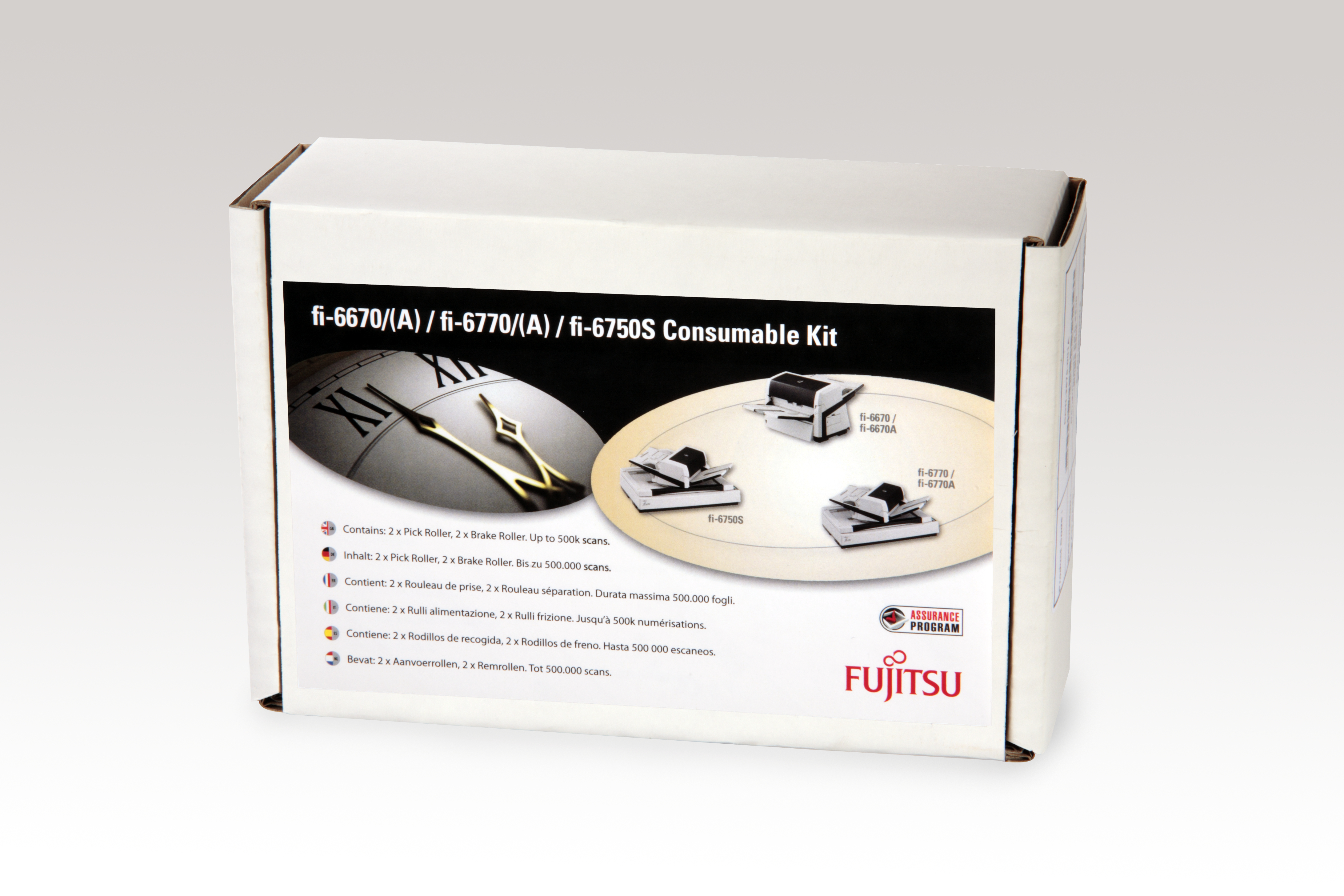Комплект для техобслуживания Fujitsu CON-3576-012A Consumable Kit fi-6670/fi-6670A/fi-6770/fi-6770A/fi-6750S (2 x Pick Roller (PA03338-K011 ); 2 x Break Roller (PA03576-K010); total max. lifetime 500.000 documents) CON-3576-012A CON-3576-012A