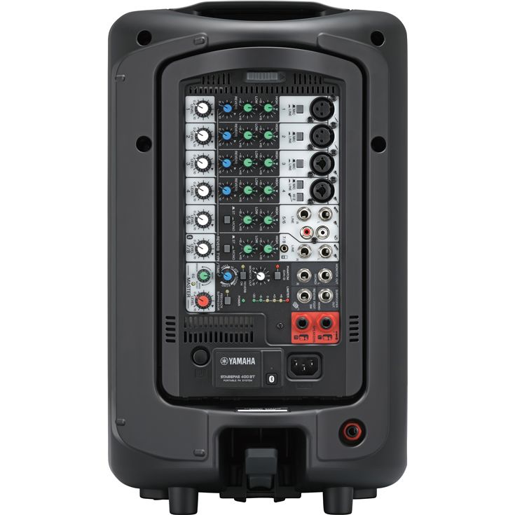 Система звукоусиления Yamaha STAGEPAS400BT1M портативная, 400 Вт, 2 х 8";+1", 8-канальный микшер (4 моно/линейных входа + 4 моно/2 стерео линейных входа), Входы Hi-Z (с высоким сопротивлением), Bluetooth, проводной микрофон в комплекте N78061614 N78061614
