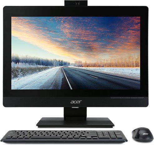 Моноблок Acer Veriton Z4640G 21.5" FHD, Celeron G3930, 4Gb, 500Gb, DVD-RW, Wi-Fi, Bluetooth, CAM, Kb + M, DOS, Черный (DQ.VPGER.058) DQ.VPGER.058