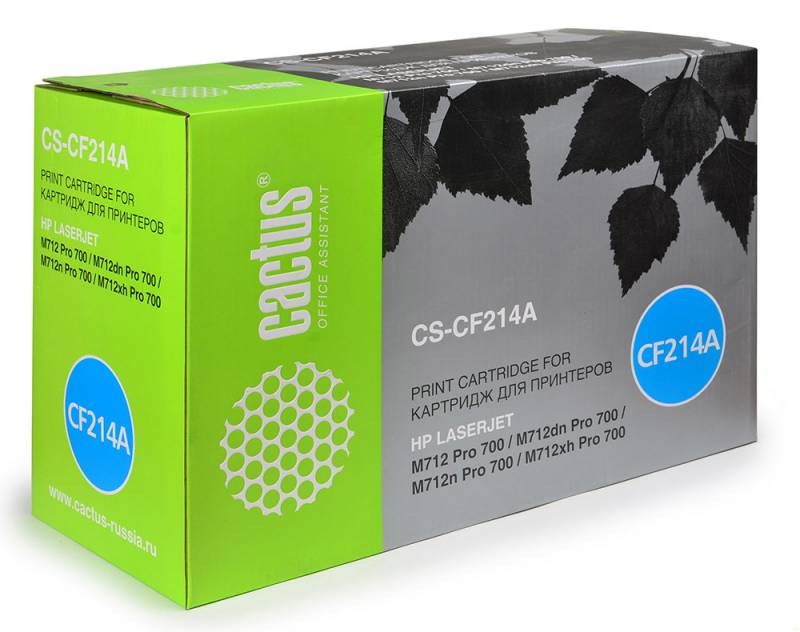 Тонер-картридж Cactus CS-CF214AR черный для HP LJ 700 MFP M712 (10000стр.) CS-CF214AR CS-CF214AR