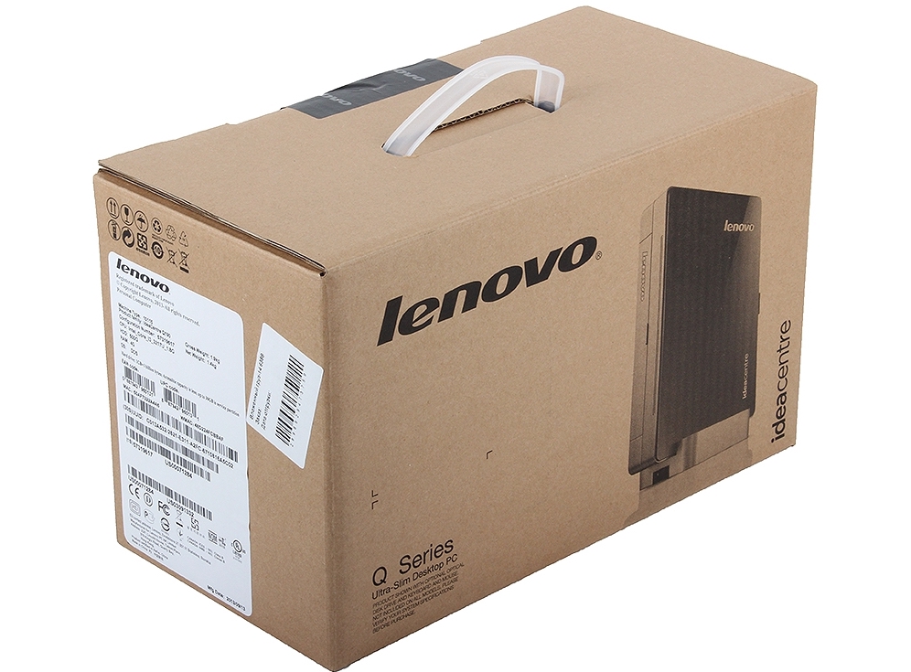 Неттоп Lenovo Q190 i3 3217/4Gb/500Gb/MCR/Free DOS/WiFi/black/silver 850792