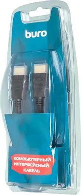Кабель Buro аудио-видео HDMI (m)/HDMI (m) 1.8м. Позолоченные контакты черный BHP RET HDMI18-2 BHP RET HDMI18-2