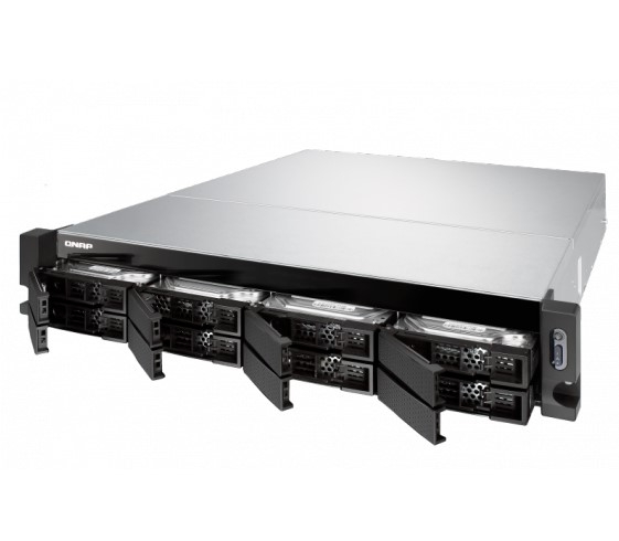 Сетевое хранилище QNAP NAS 8-bay quad-core 1.7 GHz rackmount NAS with 250W PSU, 4GB DDR4 UDIMM RAM (max 16GB), SATA 6Gb/s, 2x 10GbE SFP+ LAN, 2x GbE LAN, 1x PCIe Gen2 x2 slot TS-832XU-4G TS-832XU-4G