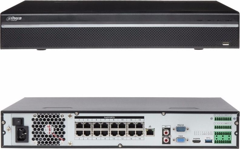 IP видеорегистратор Dahua DHI-NVR4416-16P-4KS2 до 8Мп; HDD: 4 SATA3 до 24Тб; 16 POE портов;P2P, ONVIF; iOS, Android;  DHI-NVR4416-16P-4KS2 DHI-NVR4416-16P-4KS2