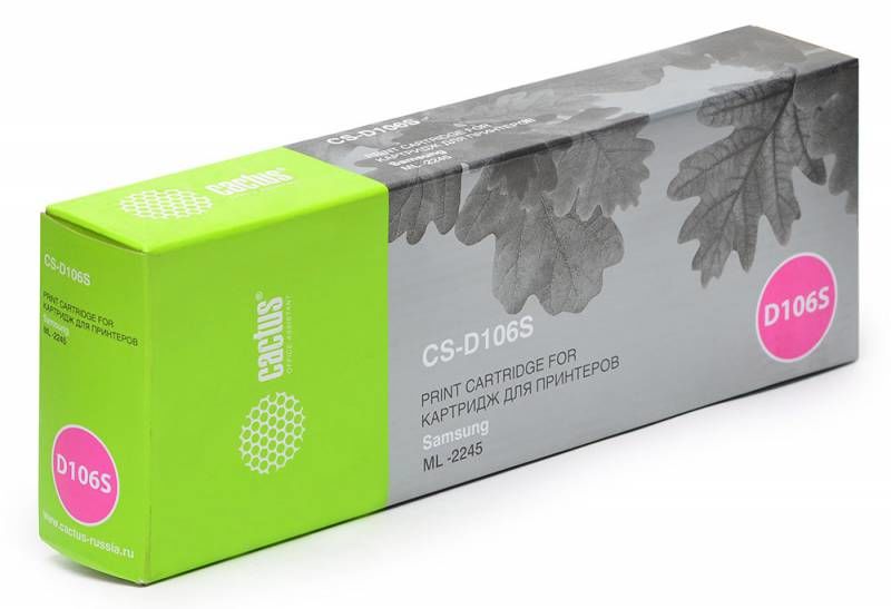 Тонер-картридж Cactus CS-D106S черный для Samsung ML-2245 (2000стр.) CS-D106S CS-D106S