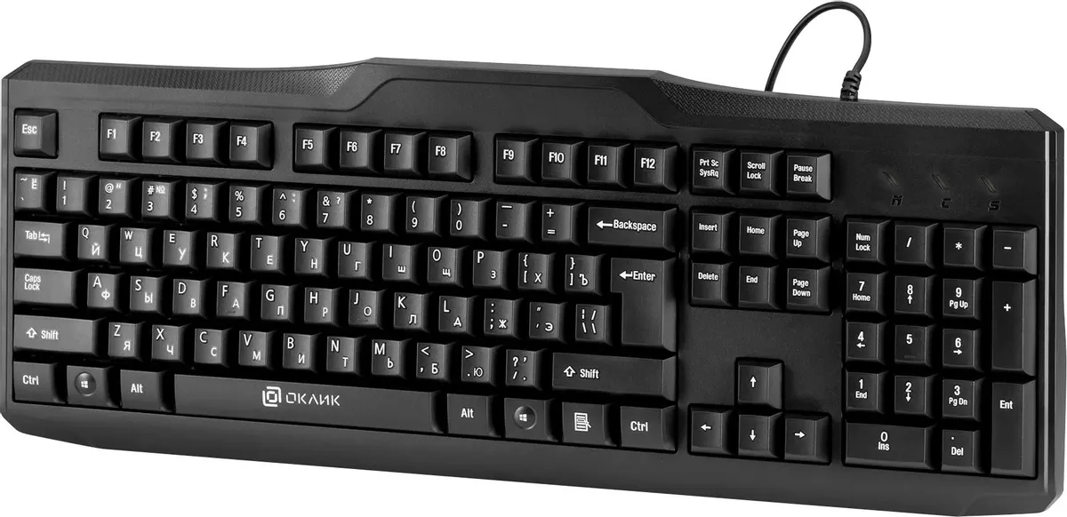 Клавиатура OKLICK 170M черный, USB 855272 855272