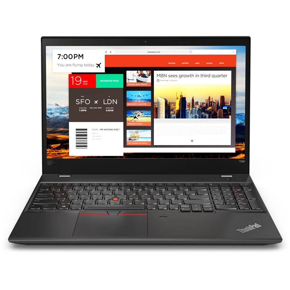 Ноутбук Lenovo ThinkPad T580 Core i5 8250U/8Gb/SSD256Gb/Intel UHD Graphics 620/15"/IPS/FHD (1920x1080)/Windows 10 Professional 64/black/WiFi/BT/Cam 20L9001YRT 20L9001YRT