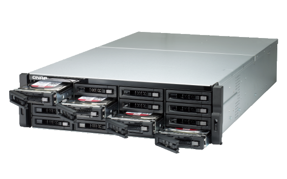 Сетевой RAID-накопитель QNAP 16xSAS 12 Гб/с, 4x10 GbE SFP+, 19", два блока питания. Два Intel Xeon E5-2630 2,4 Ггц, 256 ГБ ECC DDR4 TDS-16489U-SD1 TDS-16489U-SD1