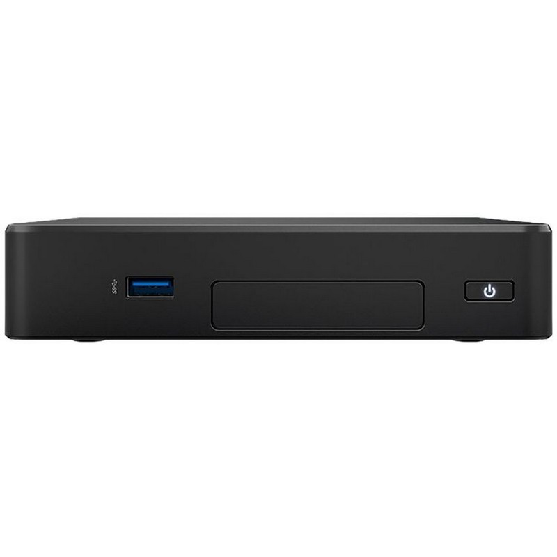 Неттоп Intel BKNUC8CCHKR2 Nettop NUC, Celeron N3350, 2.4 GHz, 4GB RAM pre-installed, VGA HD Graphics 500 (1x HDMI 2.0a, 1x HDMI 1.4), 2xUSB3.0, 2xUSB 2.0, 1x m.2 SSD, 64GB eMMC, GBL, WiFi+BT, Fanless, IP50 rated, Black, powercord EU, RS-232 header, K BKNUC8CCHKR2