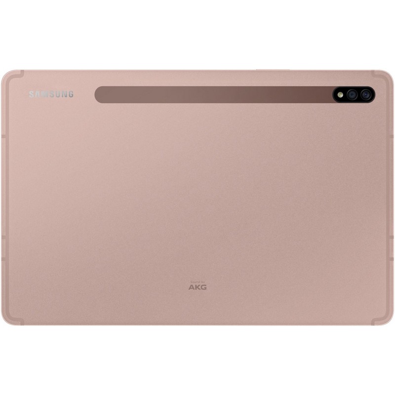 Планшетный компьютер Samsung Galaxy Tab S7 SM-T870 Snapdragon 865 Plus (3.1) 8C/RAM6Gb/ROM128Gb 11" WQXGA 2560x1600/Android 10.0/бронзовый/13Mpix/8Mpix/BT/WiFi/Touch/microSD 1Tb/8000mAh SM-T870NZNASER SM-T870NZNASER