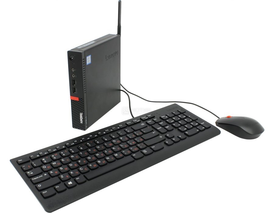 Персональный компьютер Lenovo ThinkCentre M710q Tiny slim i3 7100T (3.4)/4Gb/1Tb 5.4k/HDG630/noOS/GbitEth/WiFi/BT/65W/клавиатура/мышь/черный 10MR005NRU 10MR005NRU