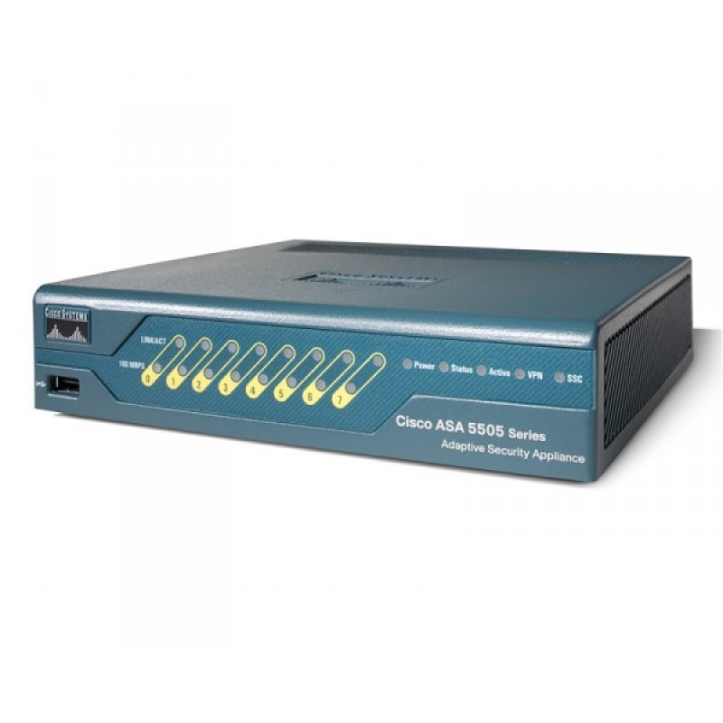 Межсетевой экран Cisco ASA5505-BUN-K9 Appliance with SW, 10 Users, 8 ports ASA5505-BUN-K9 ASA5505-BUN-K9