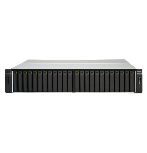 Сетевой RAID-накопитель QNAP 24*2,5" SAS 12 Гб/c, 6*2,5" SATA 6 Гб/c, 19", 2БП, QES/QTS, 8-ядерный Xeon D-1548 2,0 ГГц, 32 ГБ RAM TES-3085U-D1548-32G TES-3085U-D1548-32G