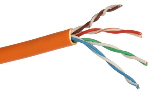 Кабель Exegate UTP4-C5e-CU-S24-IN-LSZH-OR-305 UTP 4 пары кат.5e медь, 24AWG, LSZH, бухта 305м, оранжевый  EX281820RUS EX281820RUS