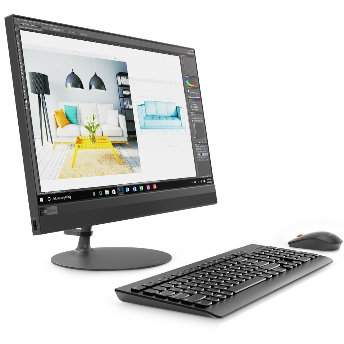 Моноблок Lenovo IdeaCentre 520-24IKU (23.8" Full HD i3 6006U (2)/8Gb/1Tb 7.2k/HDG520/DVDRW/Windows 10/GbitEth/WiFi/BT/клавиатура/мышь/Cam/черный 1920x1080)(F0D2003RRK) F0D2003RRK