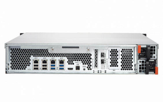 Сетевой RAID-накопитель QNAP 15 отсеков HDD, кэш mSATA 256 ГБ, 2*10 GbE (SFP+), 19", 2БП, Xeon E3-1246 v3 3,5 ГГц, 16ГБ TVS-EC1580MU-SAS-RP-16G-R2 TVS-EC1580MU-SAS-RP-16G-R2