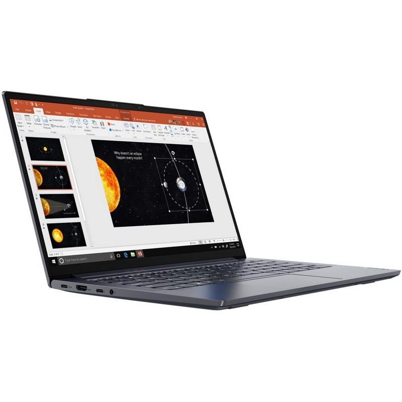 Ноутбук Lenovo Yoga Slim7 14IIL05 14"(1920x1080 IPS)/Touch/Intel Core i5 1035G4(1.1Ghz)/16384Mb/512SSDGb/noDVD/Int:Intel Iris Plus/Cam/BT/WiFi/60WHr/war 1y/1.4kg/grey/W10 82A10087RU 82A10087RU