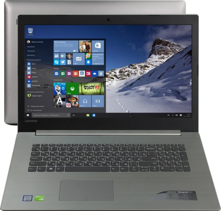 Ноутбук Lenovo IdeaPad 320-17IKB grey 17.3" HD+ i3-7130U/4Gb/500Gb/GF940MX 2Gb/W10 (80XM00J9RU) 80XM00J9RU