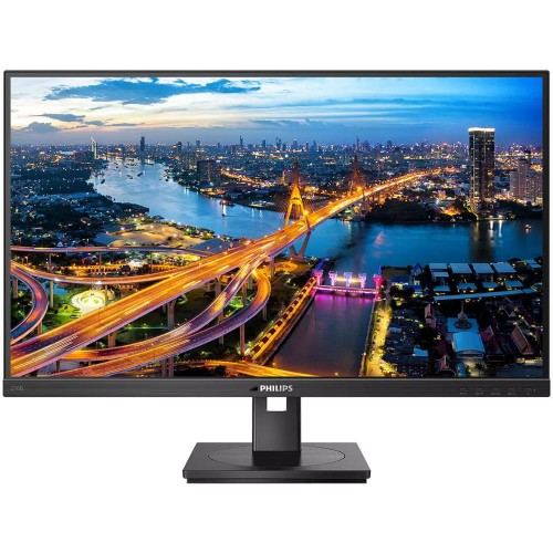 Монитор Philips 27" черный с поворотом экрана IPS 2560x1440 75Hz 4ms 178/178 300cd 1000:1 8bit HDMI1.4 DisplayPort1.4 AdaptiveSync RJ45 3xUSB3.2 USB-C(PD 65W) AudioOut 2x2W VESA 276B1/00 276B1/00