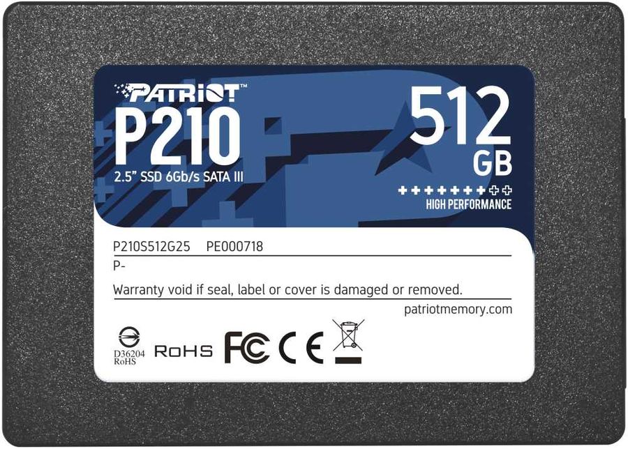Твердотельный накопитель Patriot P210 SSD 512Gb P210S512G25 P210S512G25 #4