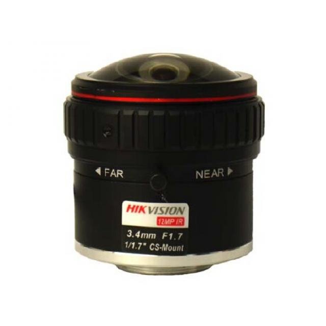 Объектив Hikvision HF3417D-12MPIR 12Мп 1/1.7"; 3.4мм F1.7-С; CS HF3417D-12MPIR HF3417D-12MPIR