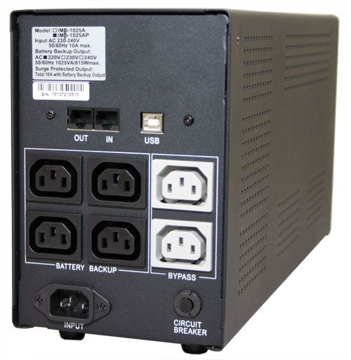 Источник бесперебойного питания Powercom Imperial UTP, line-interactive, 1200VA/720W, RJ-45, RJ-11, USB, Hot Swap, LED, 6*IEC320 С13 IMP-1200AP IMP-1200AP