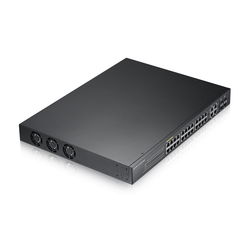 Коммутатор ZYXEL интеллектуальный GS1920-24HP, 24 High PoE Gigabit Ethernet, 4 SFP-RJ-45 GS1920-24HP-EU0101F GS1920-24HP-EU0101F