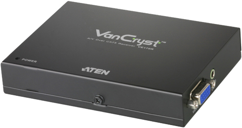 Удлинитель ATEN VGA/SVGA+AUDIO, 300 м., 1xUTP Cat5e, HD-DB15+MINI JACK, F, без шнуров, Б.П.220> 5.3V VE170R-AT-G VE170R-AT-G