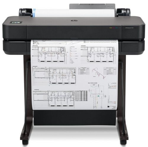 Плоттер HP DesignJet T630 24" 4color, 2400x1200dpi, 1Gb, 30spp (A1), USB/GBE/Wi-Fi, stand, mediabin, rollfeed, sheetfeed, tray 50 (A3/A4), autocutter, GL/2, 1y warr 5HB09A 5HB09A