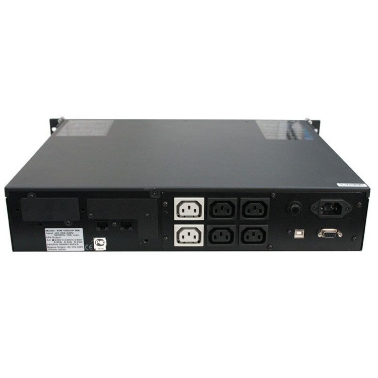 Источник бесперебойного питания Powercom King Pro RM, Интерактивная, 600 ВА / 480 Вт, Rack, IEC, LCD, USB, USB KIN-600AP-RM-1U KIN-600AP-RM-1U