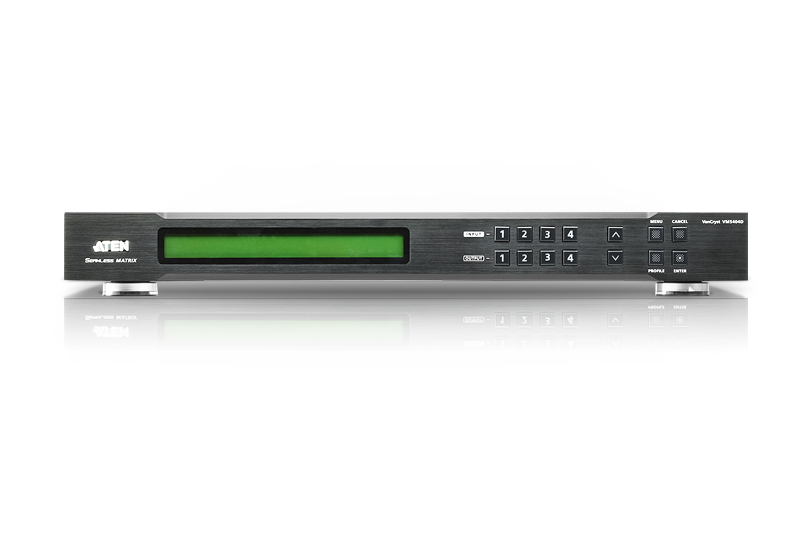 KVM переключатель ATEN DVI, 4> 4 монитора, без шнуров, передача сигнала до 5 м.;разреш. до 1920x1200;HDCP VM5404D-AT-G VM5404D-AT-G